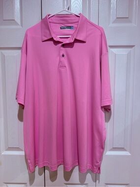 Roundtree & Yorke Solid Pink Performance Polo
